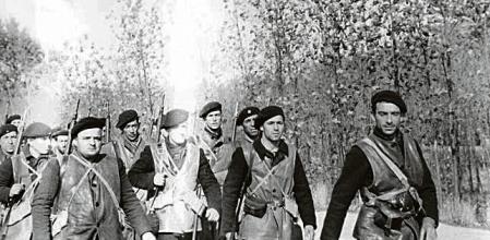 Brigadistas internacionales y españoles