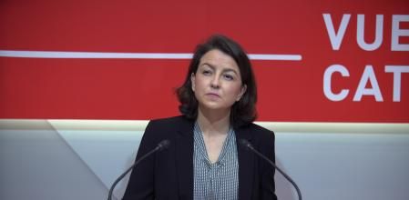 Eva Granados este lunes en rueda de prensa