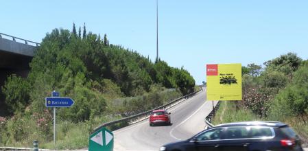 La rotonda de Blanes de entrada a la C-32