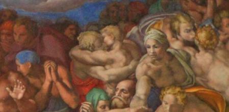 Fragmento de 'El juicio final' en la Capilla Sixtina