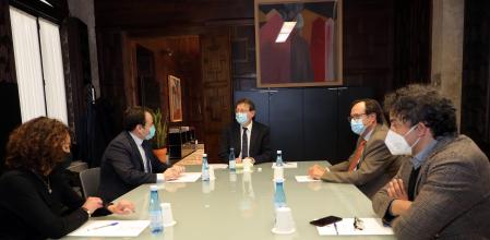 Imagen de la reunión de este miércoles para valorar la puesta en marcha del plan Resiste