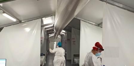 Las instalaciones del hospital de campaña de Castelló