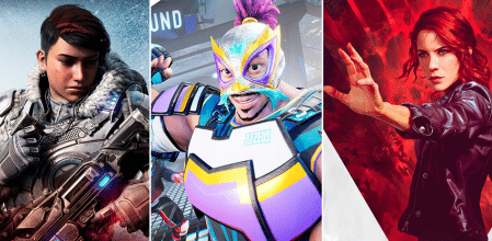 Los juegos se pueden descargar sin coste adicional durante el mes de febrero. En la imagen aparecen Gears 5, Destruction All Stars y Control