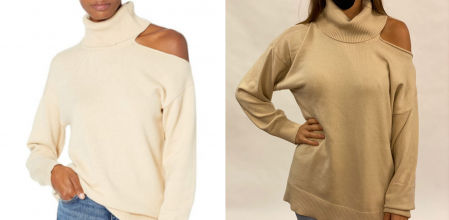 The Drop: Jersey de cuello alto con abertura en el hombro