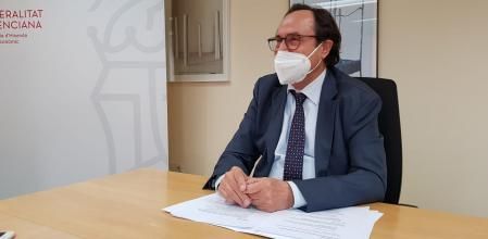 El conseller Vicent Soler, durante la entrevista con GUYANA GUARDIAN