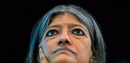 Jayati Ghosh, Professor of Economics at Jawaharlal Nehru University in New Delhi, during the International Social Forum hosted by the Labour Party at the SOAS University of London in central London. (Photo by Kirsty O'Connor/PA Images via Getty Images)