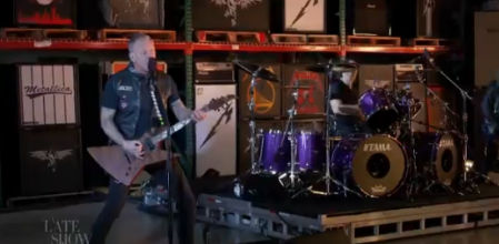 Uno de los momentos de la actuación de Metallica