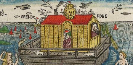 El arca de Noé según un grabado de Anton Coberger de 1483
