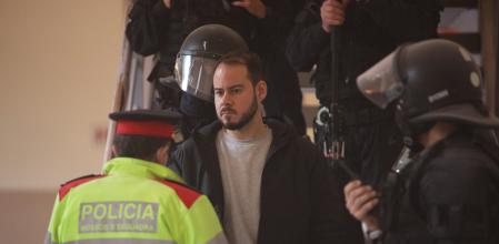 Momento de la detención de Hasél