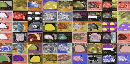 Transmigración de las almas, tríptico de Luis Gordillo pintado en 2020