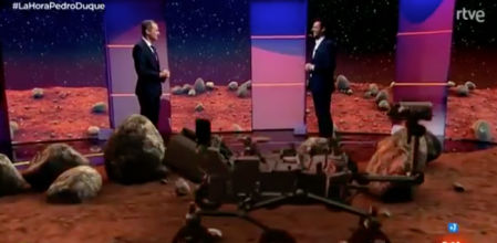 Pedro Duque ‘aterriza’ en Marte gracias a ‘La hora de La 1’ y la realidad aumentada