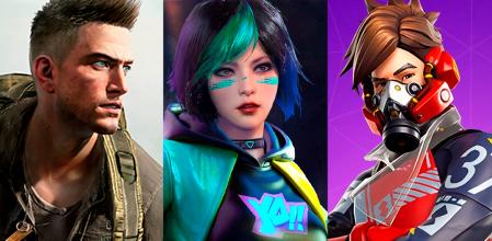 Personajes de PUBG, Free Fire y Fortnite