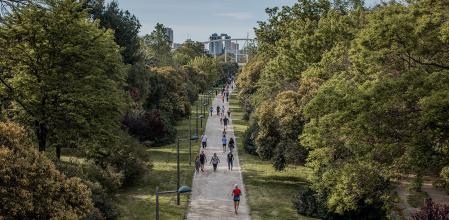 Corredores por el antiguo cauce del río Turia en València