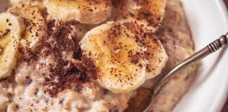 Avena con plátano y cacao