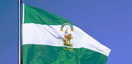 Imagen de la bandera de Andalucía.