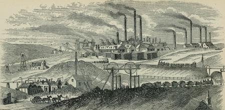 Fábricas en la Inglaterra de la Revolución Industrial