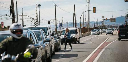 FOTO ALEX GARCIA NACIONAL II A SU PASO POR PREMIA DE MAR. INVERSION INFRAESTRUCTURAS. RODALIES 2020/03/02