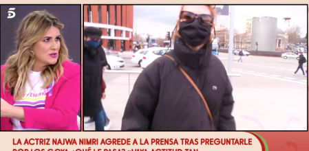‘Sálvame’ condena la violencia de Najwa Nimri con varios reporteros