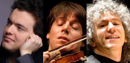 El pianista Evgeny Kissin, el violinista Joshua Bell y el cellista Steven Isserlis actúan en trío en el BCN Clàssics