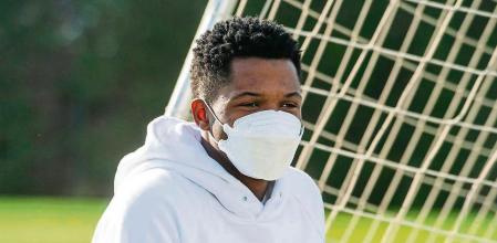 Ansu Fati fue a ver el partidillo que jugaron los futbolistas del filial y del Barça B con Umtiti