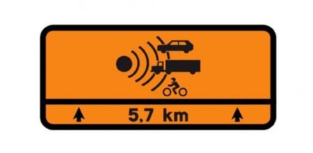 Los denominados Tramos de Concentración de Accidentes están señalizados con este panel