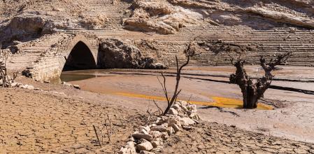 Europa sufre los veranos más secos de los últimos 2100 años. En la imagen pantano durante un verano seco en La Rioja.