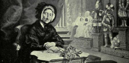 Ilustración de Madame Tussaud a los 85 años