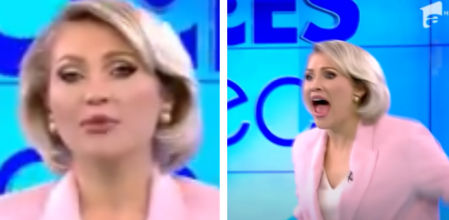 La reacción de la presentadora al ver las intenciones de la agresora