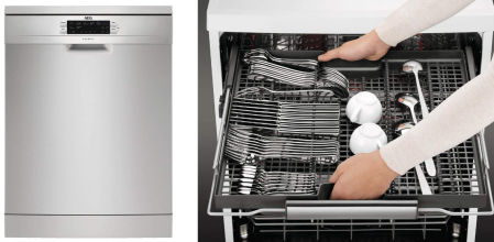 Lavavajillas AEG con 3ª bandeja de cubiertos A+++