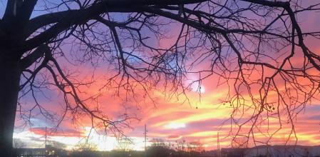 El 'cel rogent' de Granollers.