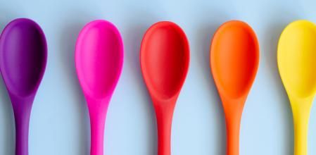 Cucharas de silicona.