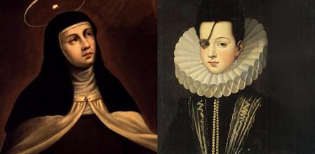 La religiosa Teresa de Jesús (izqda.) y la princesa de Éboli