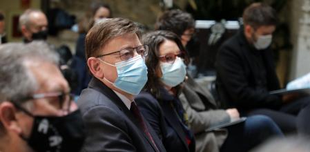 Ximo Puig y Mónica Oltra en la presentación del plan