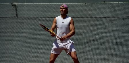 Rafa Nadal, entrenando en el RCTB-1899