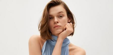 Vestido satinado de Mango