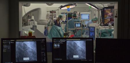 Un momento de una intervención en el Instituto del Corazón Quirónsalud Teknon