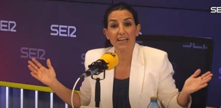 La candidata de Vox, Rocío Monasterio, en el debate de la Ser