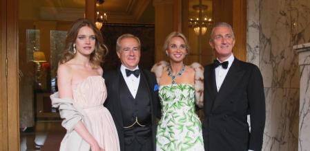 SAINT PETERSBURG, RUSSIA - JUNE 21: Natalia Vodianova, Allen Sangines-Krause, Corinna zu Sayn-Wittgenstein and Prince Paolo Borghese attend the White Nights Festival on June 21, 2014 in St. Petersburg, Russia. The White Nights Festival is an annual international arts festival during the season of the midnight sun. (Photo by Handout/Getty Images)