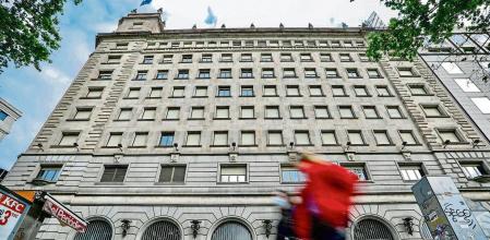 FOTO ALEX GARCIA EL EDIFICIO DE BANCO DE ESPAÑA EN PL CATALUNYA ESTA INFRAUTILIZADO 2021/04/20