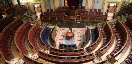 Hemiciclo vacío del Congreso de los Diputados