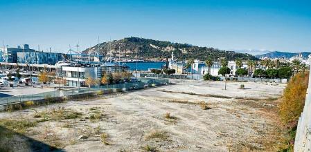Solar donde se construira el Hermitage Barcelona.