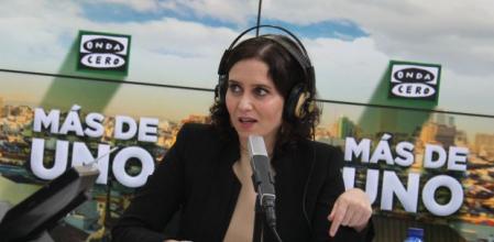 La candidata del PP a la reelección durante su entrevista