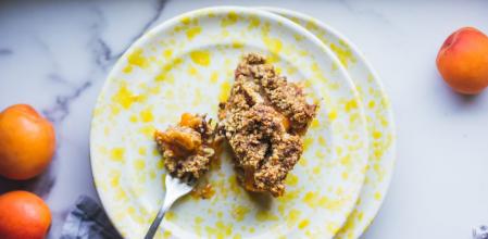 Barritas de albaricoques estilo crumble