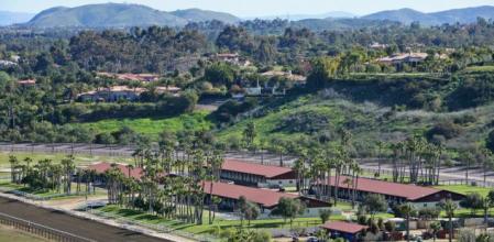 Vista aérea del rancho.
