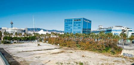 Solar donde se construira el Hermitage Barcelona.