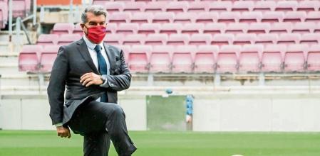 Joan Laporta en el Camp Nou