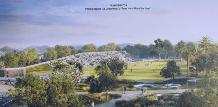 Imagen virtual del complejo deportivo de Playa de San Juan, que incluye campo de rugby.
