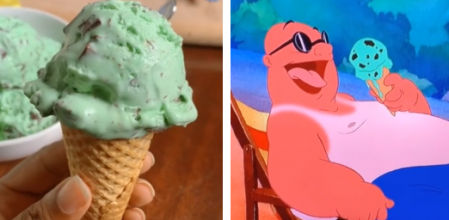 El helado de menta y chocolate de 'Lilo &amp; Stitch' en versión real