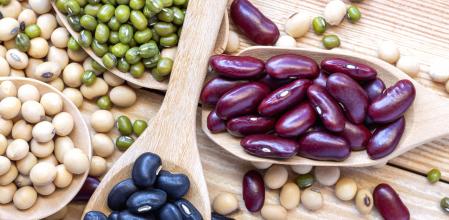 Distintas variedades de legumbres secas