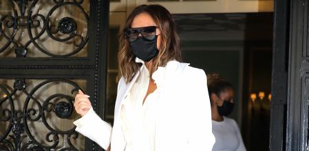 Victoria Beckham con su estilismo en Nueva York